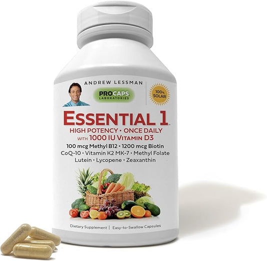 ANDREW LESSMAN Essential-1 Multivitamin 1000 IU D3 360 360 Small 100 mcg B12. CoQ10 CoQ10 Lutein