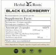 Herbal Roots Black Elderberry Capsules 4,300mg |