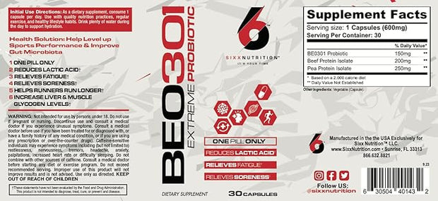 Extreme Probiotics BE0301 15 Billion CFU 10 Strains, 30 Capsules,