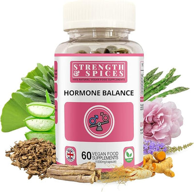 Strength & Spices Hormone Balance 100% 12 Ingredients 60 Vegan 1000mg Capsules