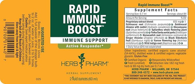 Herb Pharm Rapid Immune Boost Liquid 2 Fl