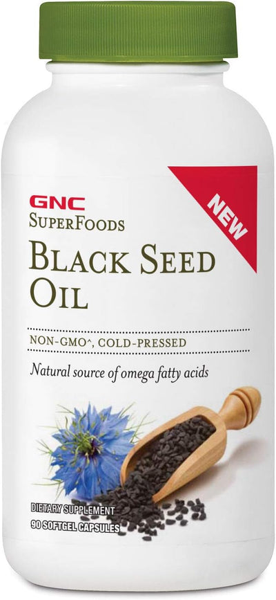 GNC SuperFoods Black Seed Oil, 90 Softgel Capsules