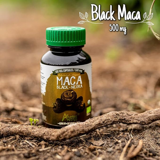 Black Maca Root Capsules l Organic 1500mg per