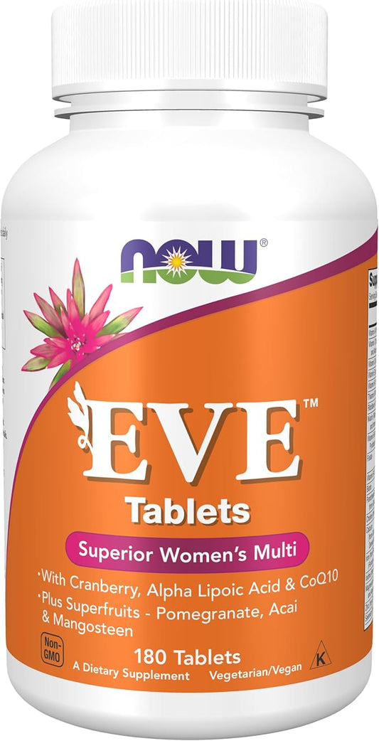 NOW Supplements, Eve™ Women's Multivitamin CoQ10, plus 180 Tablets