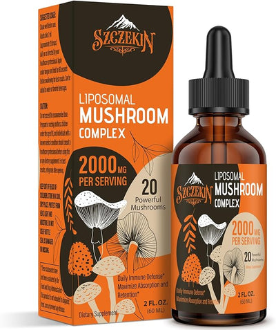 Liposomal Mushroom Complex Drops 2000 MG 20 Organic 30 Servings