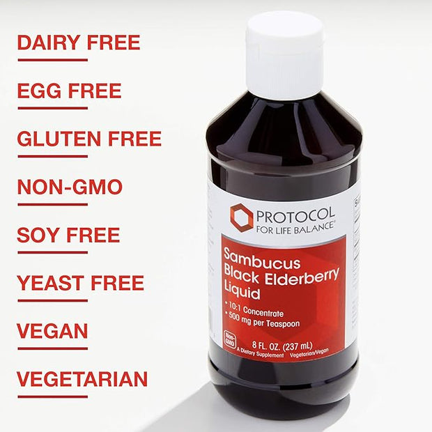 Protocol Sambucus Black Elderberry Liquid 10:1 concentrate 500 mg 8 Fl