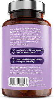 Vitamin Bounty Elderberry Immune Support 5-in-1 Blend, 60 Capsules, 2 Pack
