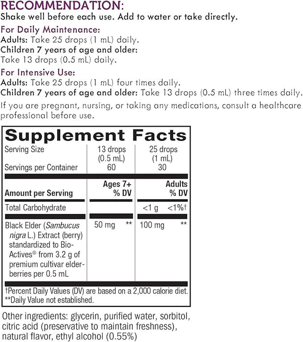 Nature's Way Sambucus Elderberry Drops 6400mg of 1 mL, 1 Fl.