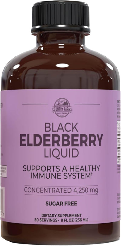 Country Farms Elderberry Liquid, Supports A 8 Fl