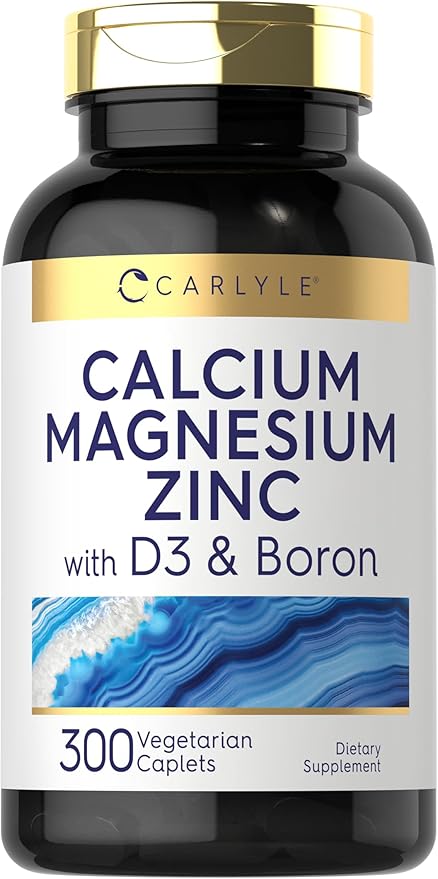 Carlyle Calcium Magnesium Zinc with Vitamin D3 and 300 Caplets