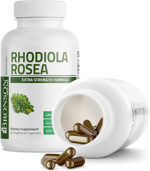Bronson Rhodiola Rosea Vegetarian Capsules 60 Count