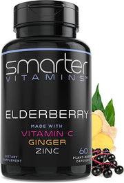 Smarter Elderberry Capsules + Vitamin C 60 Vegan