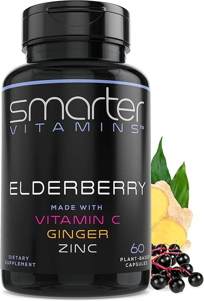 Smarter Elderberry Capsules + Vitamin C 60 Vegan