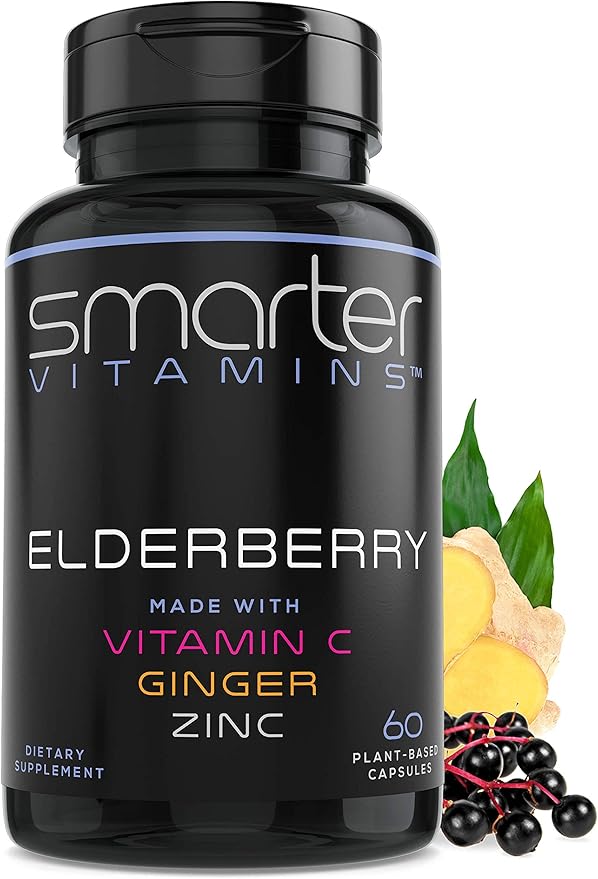 Smarter Elderberry Capsules + Vitamin C 60 Vegan