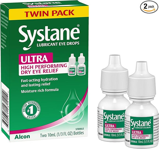 Systane Ultra Lubricant Eye Drops, Artificial 10-mL Each