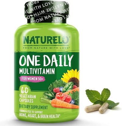 NATURELO One Daily Multivitamin for Women 50+ (Iron 50 - 60 Capsules 2 Month