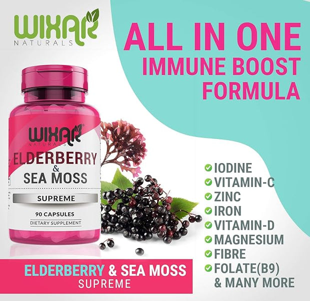 Elderberry and Sea Moss Supreme Capsules 90 Capsules