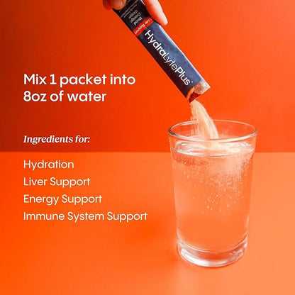 Hydralyte Liver Support + Electrolyte Mix with Milk Thistle, Turmeric, Ginger, Prickly Pear, Green Tea Extract Formulated for Rapid Rehydration (Pineapple Mango Ginger, 20 Packets)