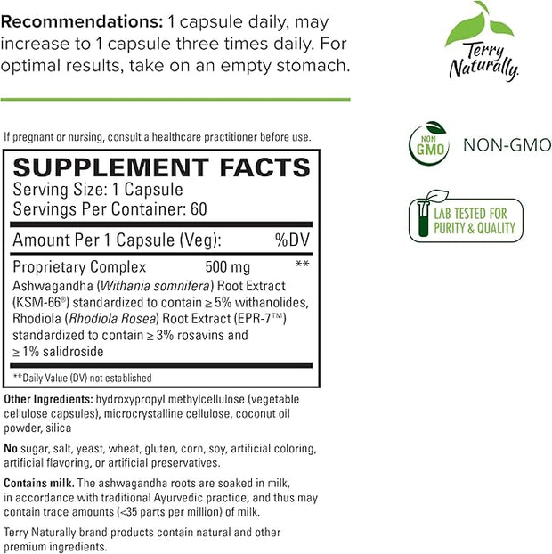 Terry Naturally Adaptra 60 Capsules 60 Servings