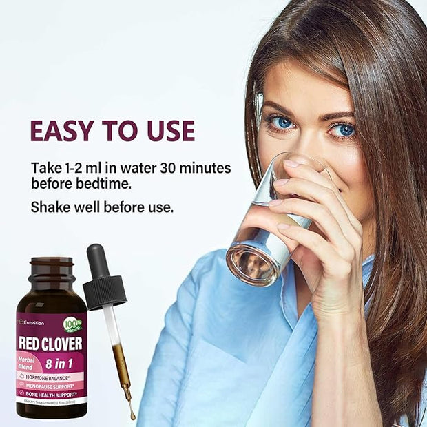 100% Natural Herbal Drops, Red Clover 2 oz