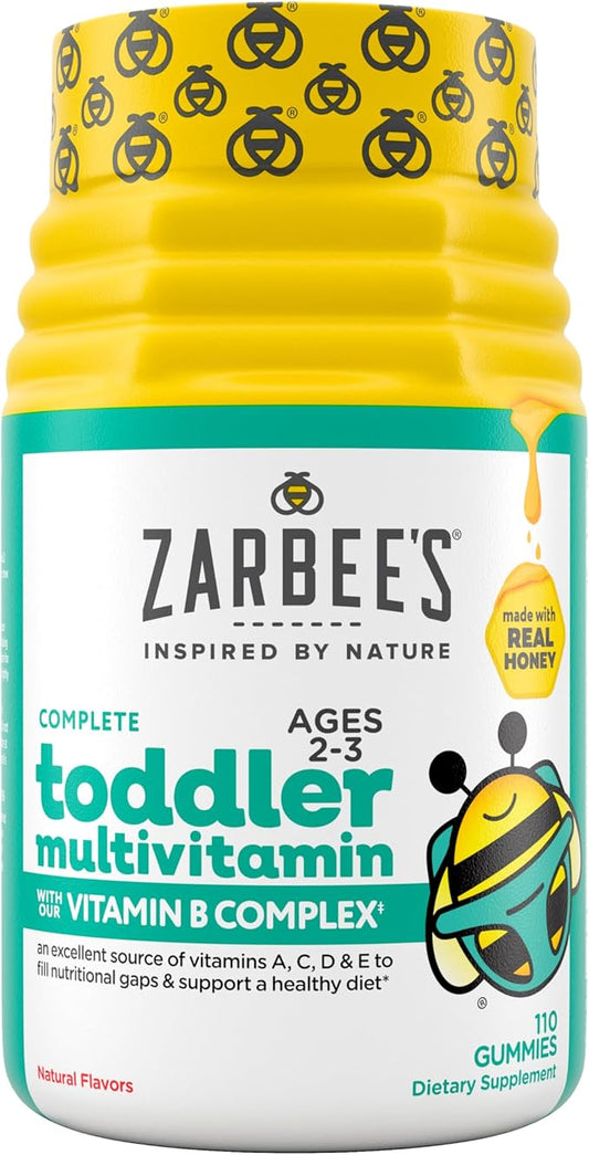 Zarbee's Toddler Vitamins, Complete Multivitamin D3 & 2-3 Years, 110 Count