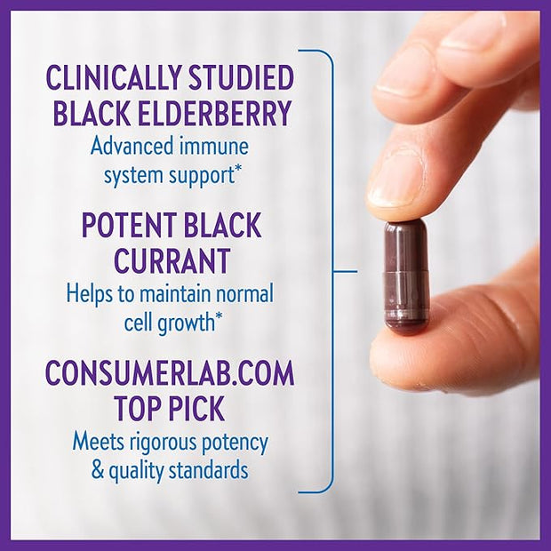 New Chapter Vegan Elderberry Capsules 64x Concentrated 60 Count