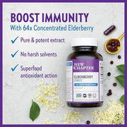 New Chapter Vegan Elderberry Capsules 64x Concentrated 60 Count