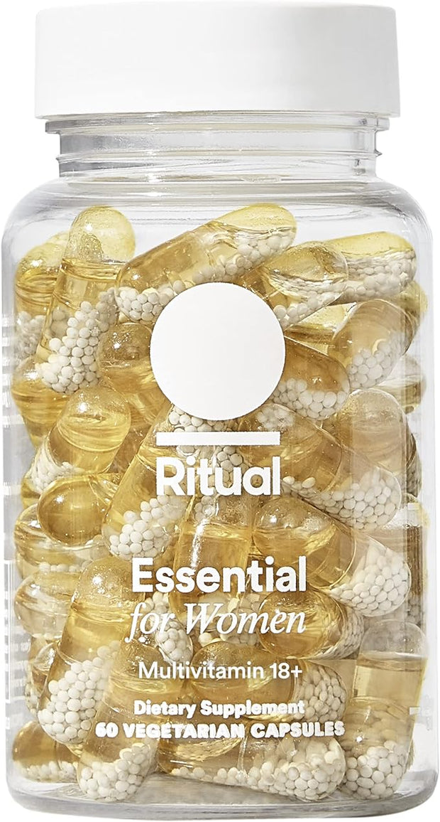 Ritual Multivitamin for Women 18+ D3 for 3 DHA, B12, Iron, 30 Day 60 Capsules