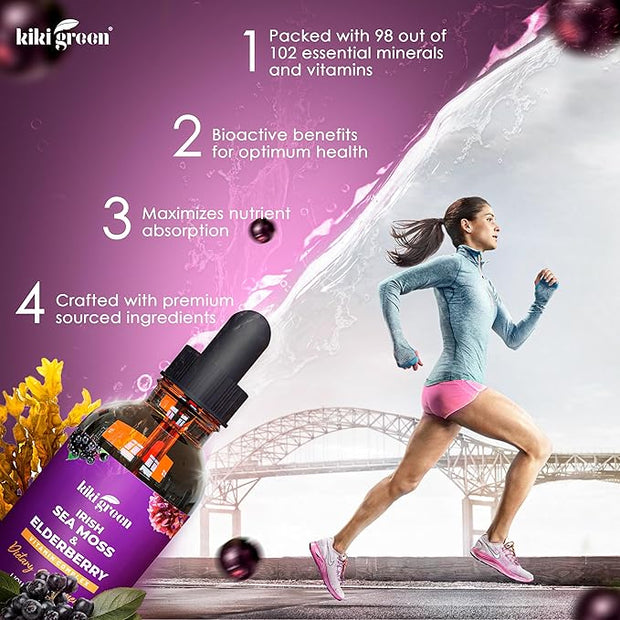 Liquid Irish Sea Moss + Elderberry Drops 2 Fl