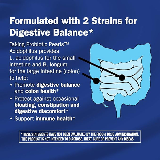 Nature's Way Acidophilus Probiotic Pearls, Supports 1 Billion 90 Softgels