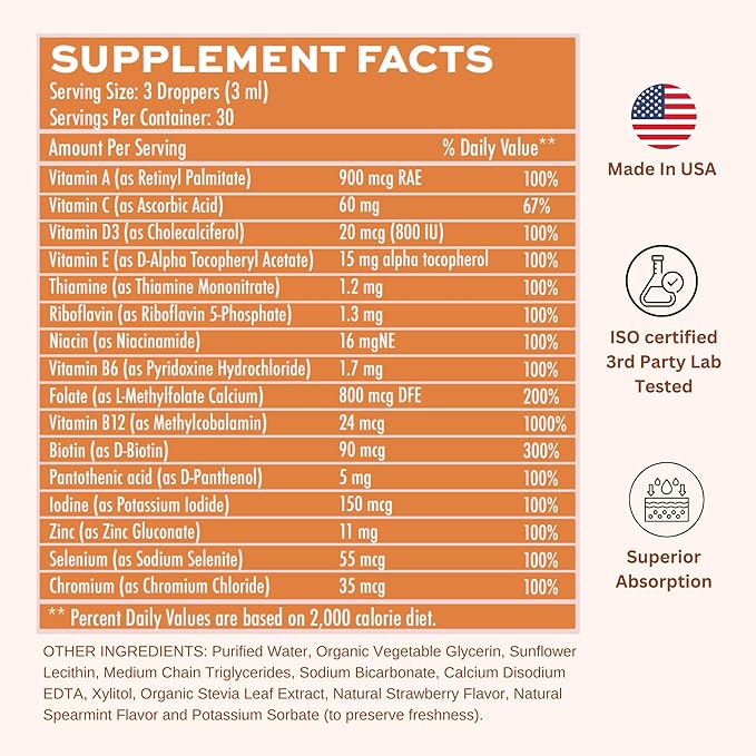 Liposomal Women's 50+ Liquid Multivitamin Drops 30 Day 3 FL