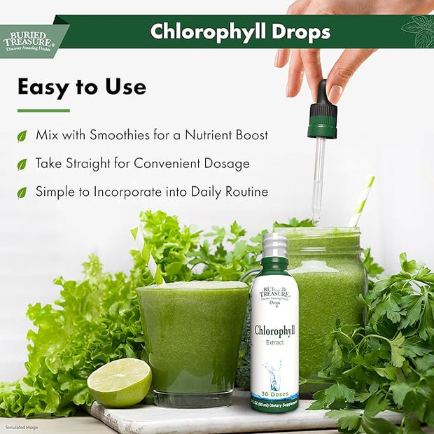 Buried Treasure Liquid Chlorophyll Drops 30 Servings.