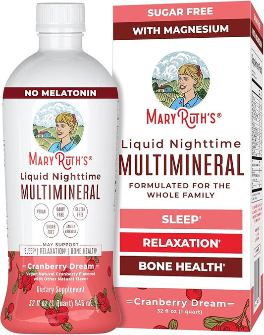 Nighttime Liquid Multimineral Sleep Supplement 4 Flavors 32 Servings