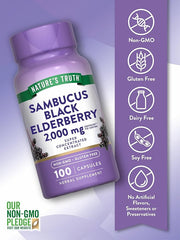 Nature's Truth Black Elderberry Capsules 100 Count