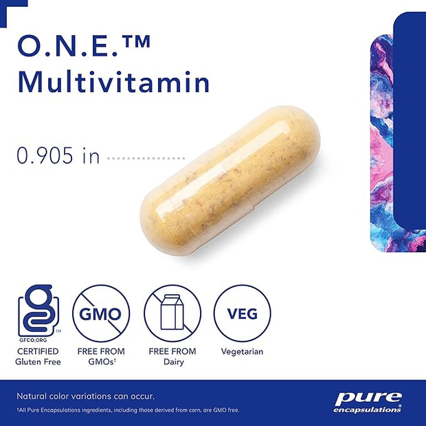 Pure Encapsulations O.N.E. Multivitamin CoQ10, and 120 Capsules
