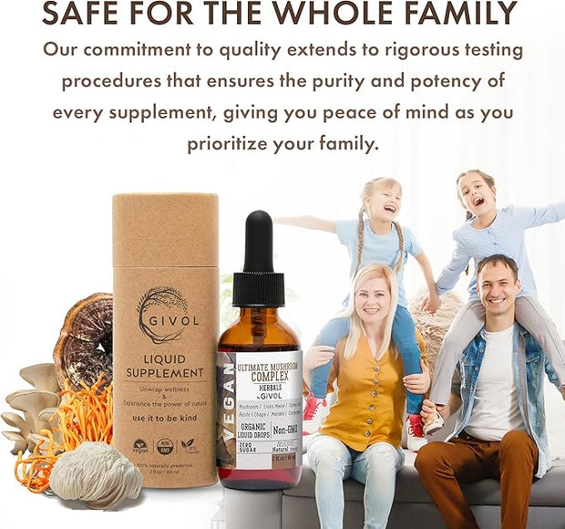 Ultimate Immune Mushroom Complex Liquid Drops: 60 Days