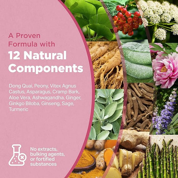 Strength & Spices Hormone Balance 100% 12 Ingredients 60 Vegan 1000mg Capsules