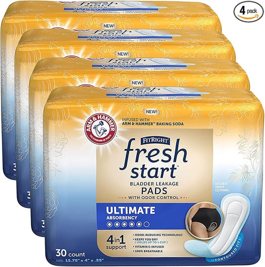 FitRight Fresh Start Postpartum and Incontinence (120 Count) (30 Count, 4)