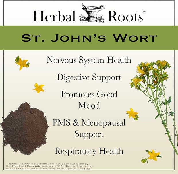 Herbal Roots St Johns Wort Capsules 450 mg 60 Vegan