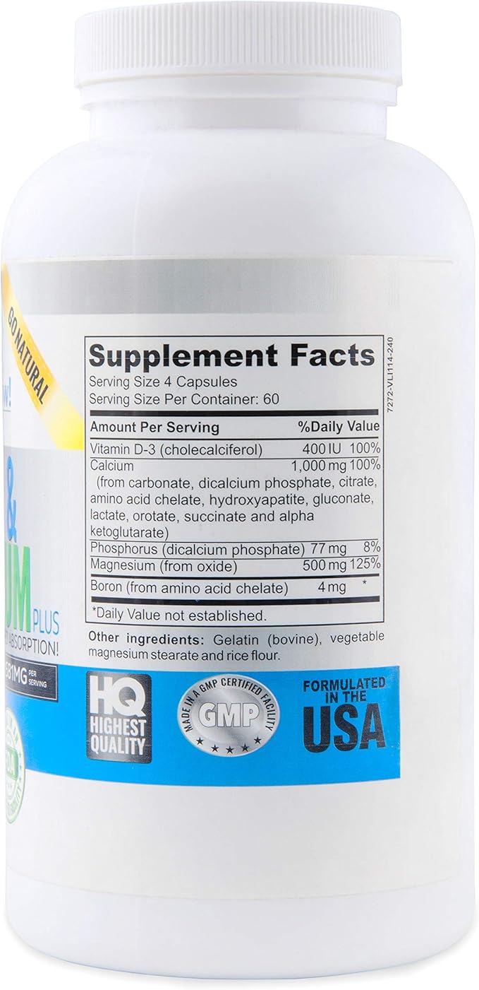 Best Calcium & Magnesium + Vitamin D3 400 400 IU 10 Forms 240 Capsules 2 Month