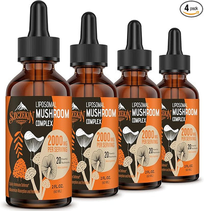 Liposomal Mushroom Complex Drops 2000 MG 20 Organic 120 Servings
