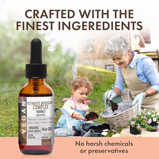 Ultimate Immune Mushroom Complex Liquid Drops: 60 Days