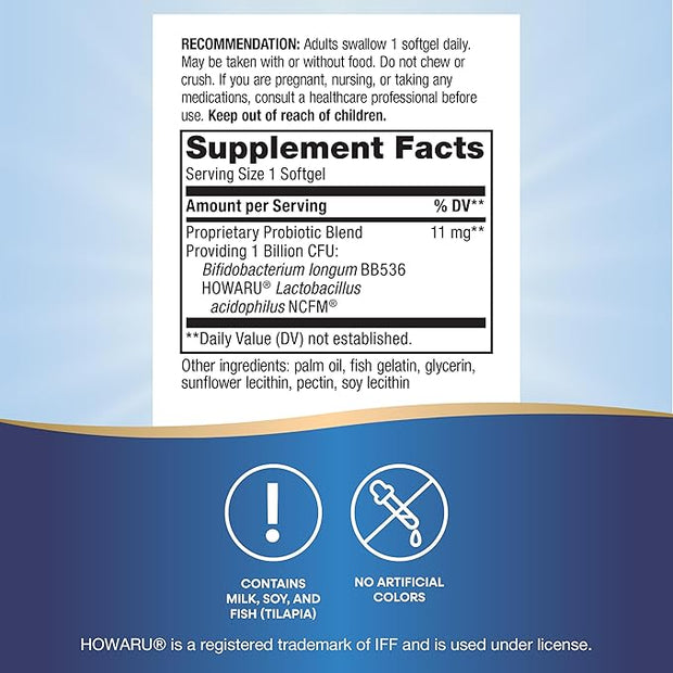 Nature's Way Acidophilus Probiotic Pearls, Supports 1 Billion 90 Softgels