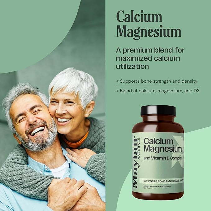 Calcium Magnesium and Vitamin D Complex, 250 Tablets,