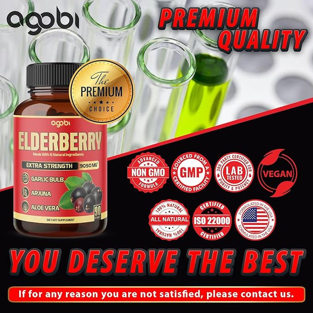 agobi Maximum Strength Elderberry Capsules 9050 mg 3 Months