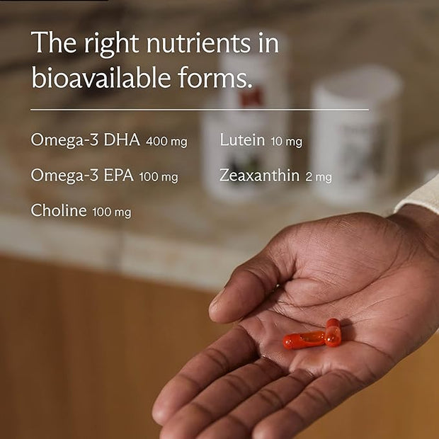 Needed Vegan Omega 3 DHA EPA Supplement 500MG of Omega-3 DHA 100MG of 2 Capsules, 30-Day Supply