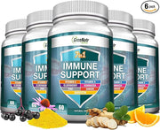7 in 1 Immune Support Supplement D3, Zinc 50mg, Quercetin, 60 Capsules (6 Bottles)
