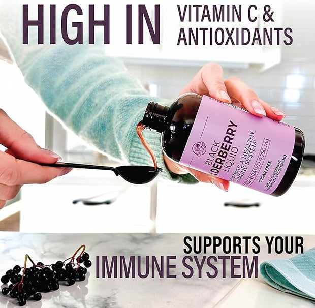 Country Farms Elderberry Liquid, Supports A 8 Fl