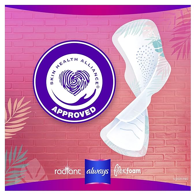 Always Radiant Teen Feminine Pads 1, Regular, 28 CT