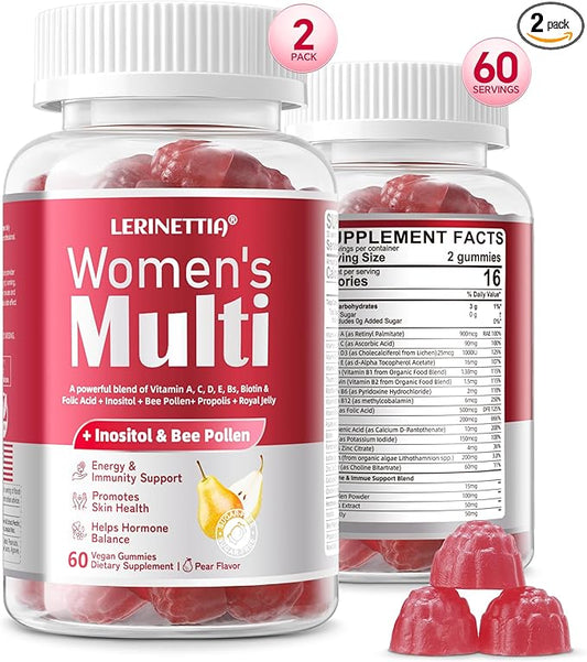 Multivitamin For Her 50+ with No Iron A,C,D3,E,B6,B12&Zinc,Probiotics,Alage Calcium 50+ Multivitamin Free,120 Count